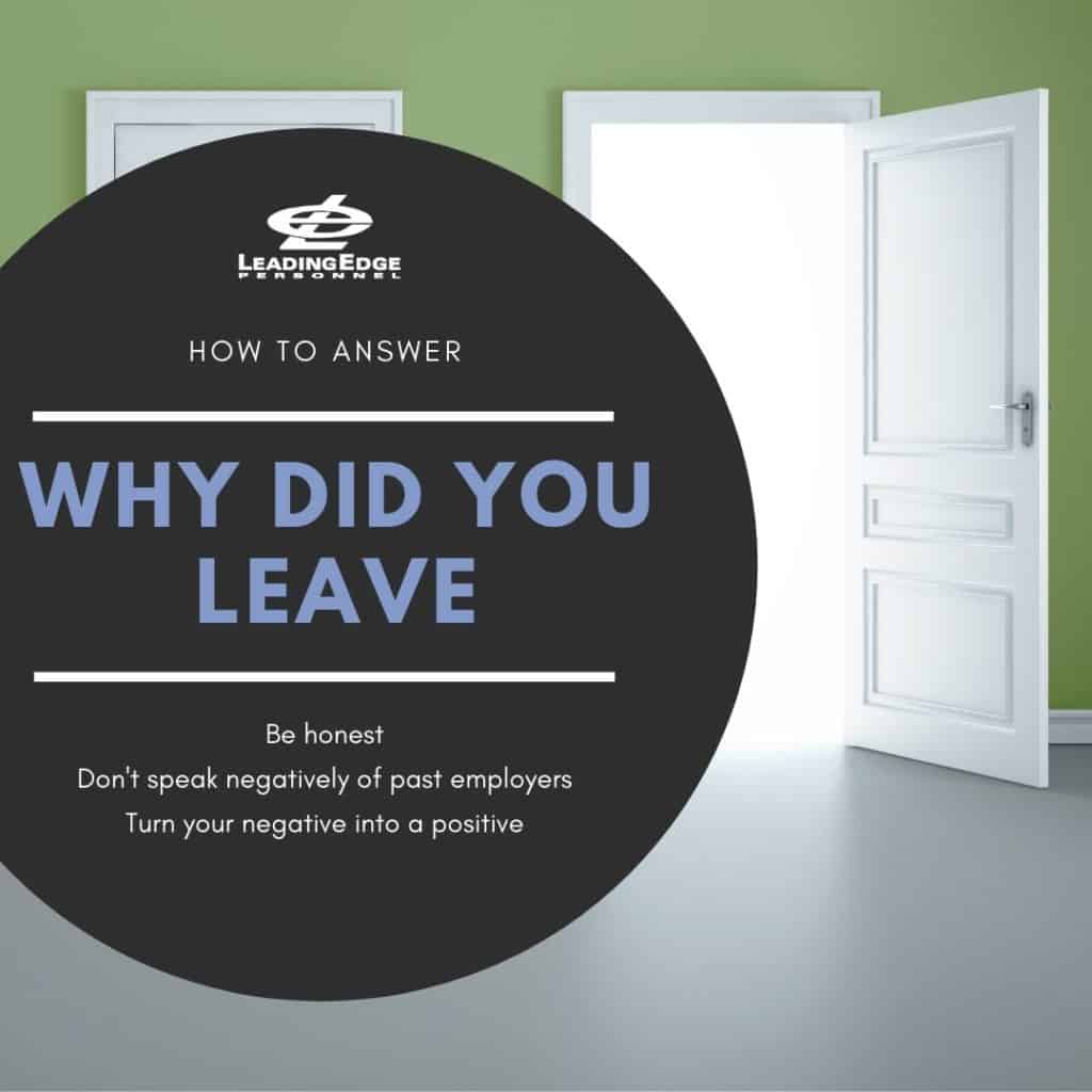 ways to answer why did you leave